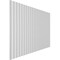 Ekena Millwork 48H x 5/8T Adjustable PVC Slat Wall Panel Kit w/ 2W Slats, Unfinished contains 22 Slats SWP66X48X0625UN - alternate 2